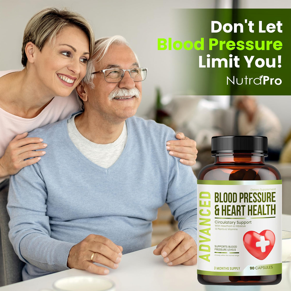 NutraPro Complément Alimentaire Hypertension 109g - taille et dimensions