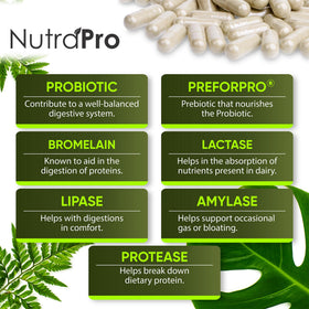 NutraPro Compléments Alimentaires Multi-Enzymes 50g avec capsules