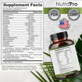 NutraPro Compléments Alimentaires Multi-Enzymes 50g packaging