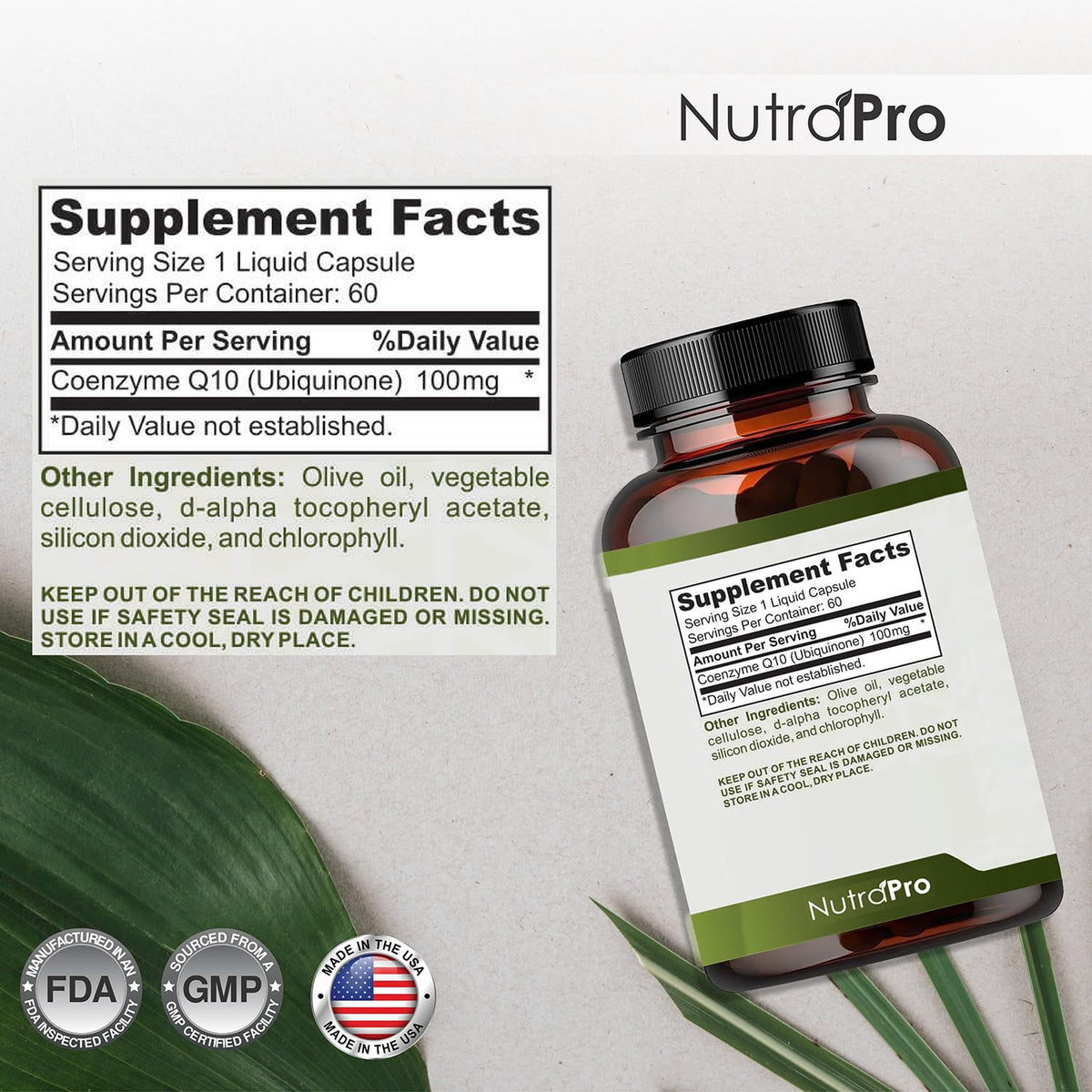 NutraPro CoQ10 100 mg gélules végétales en contexte de vie active
