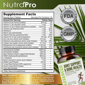 NutraPro Glucosamine Chondroitin MSM avec ingrédients naturels