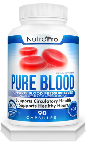 NutraPro Pure Blood complément alimentaire 90 capsules vue de face