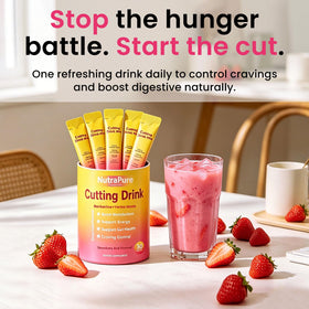Nutrapure Mélange à Boire sachet individuel avec saveur fraise açaï