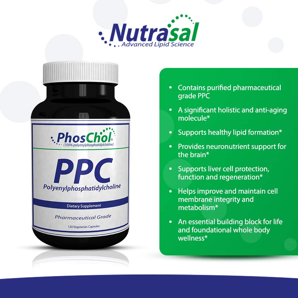 Nutrasal PhosChol 600mg gélules de choline pure avec emballage