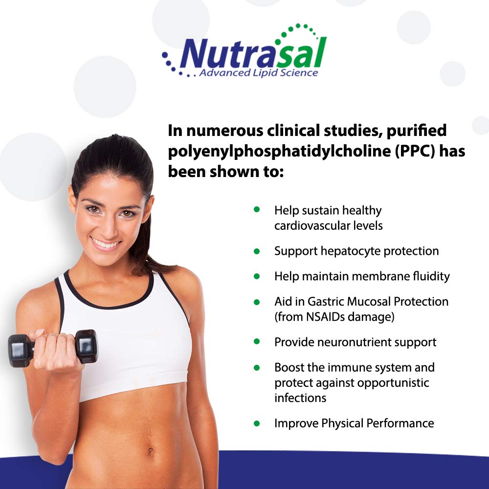 Nutrasal PhosChol PPC 3000mg liquide vue de côté