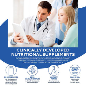 NUTRATEMPLE Probiotiques 4-en-1 50g, étiquette du produit