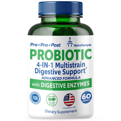 NUTRATEMPLE Probiotiques 4-en-1 50g, vue de face