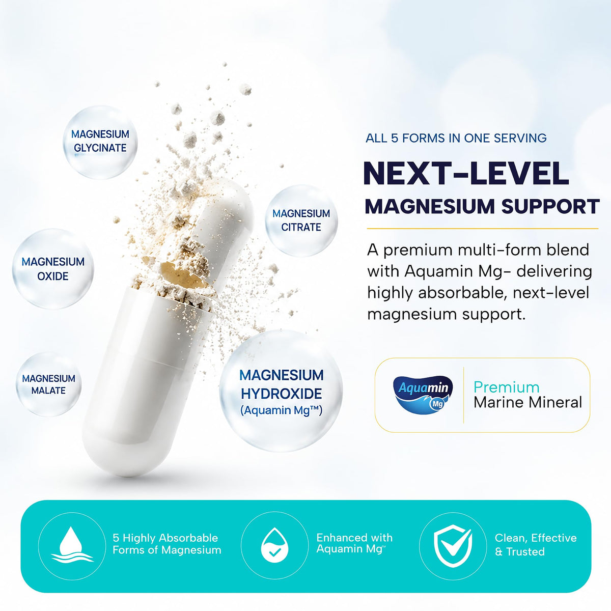 NUTRAVER Complexe de Magnésium sur un fond blanc