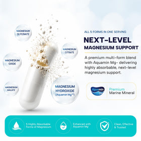 NUTRAVER Complexe de Magnésium sur un fond blanc