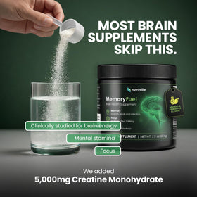 Nutraville MemoryFuel Poudre de Créatine Monohydrate 290g en situation de vie