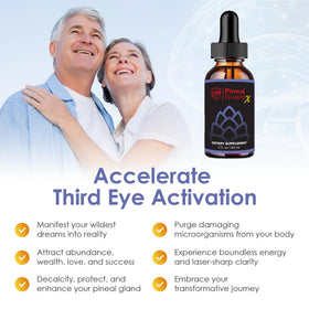 Nutraville Pineal Guard X gouttes avec un verre d'eau
