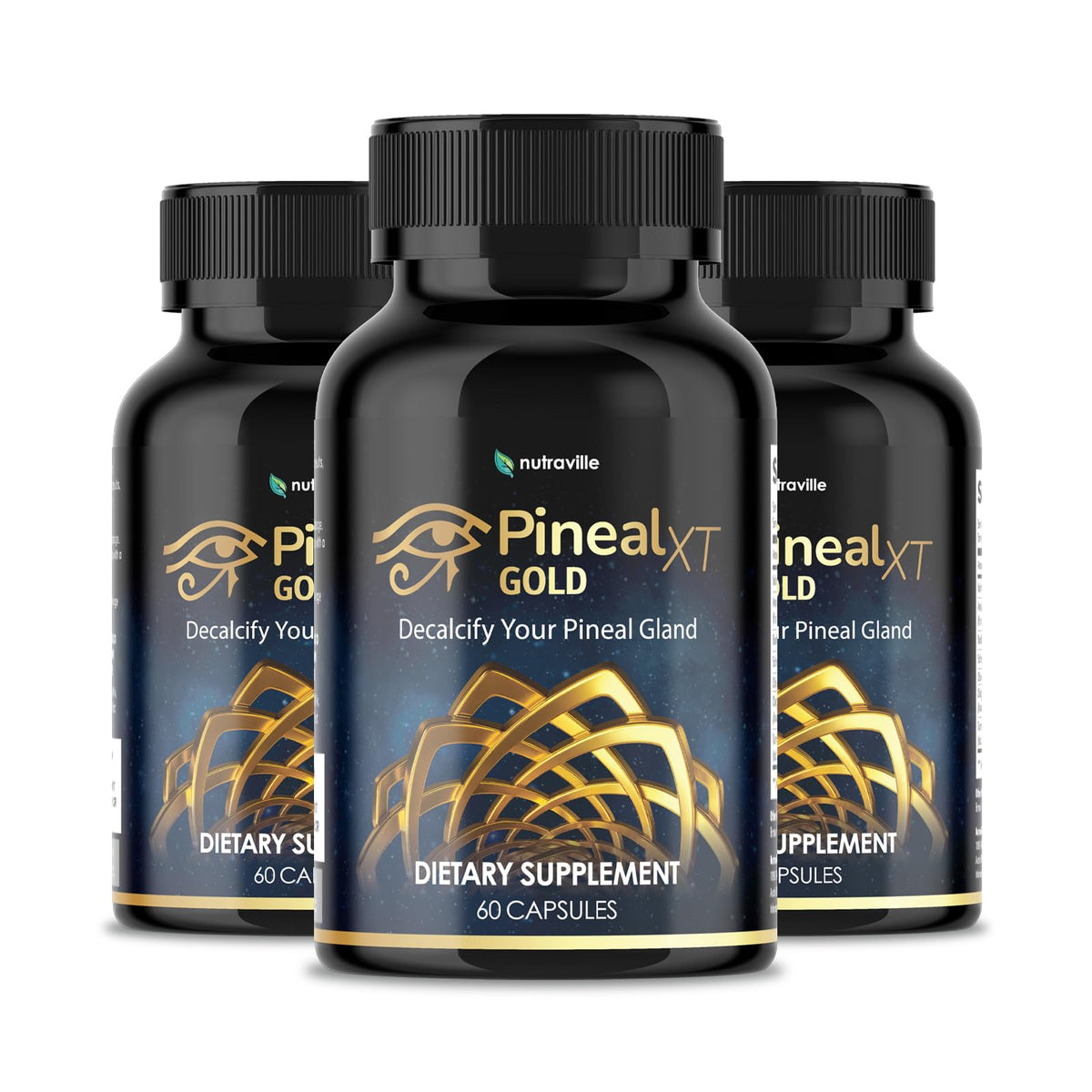 Nutraville Pineal XT Gold 60 gélules vue avant