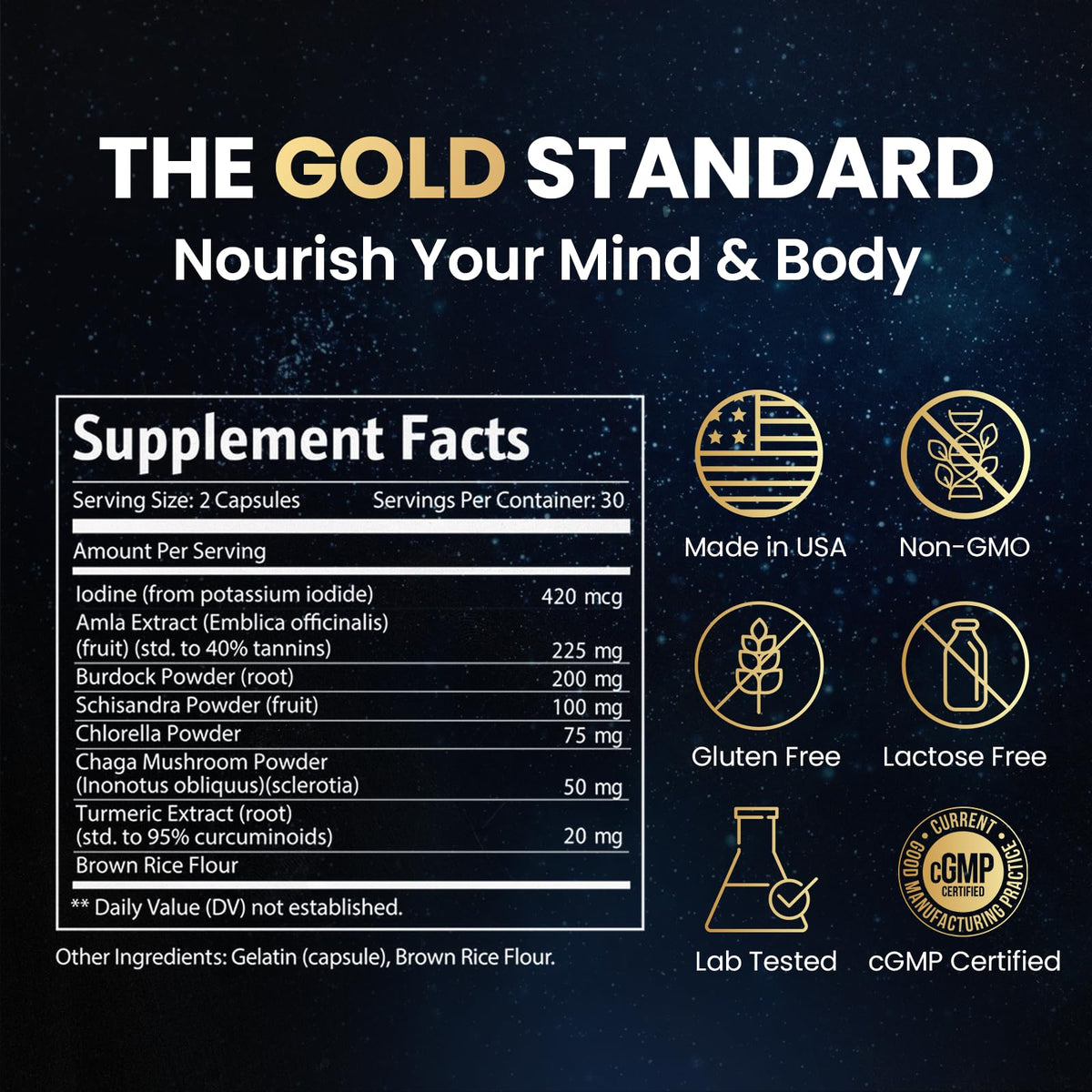 Nutraville Pineal XT Gold gélules avec arrière-plan naturel
