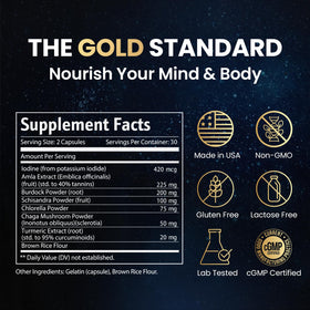 Nutraville Pineal XT Gold gélules avec arrière-plan naturel