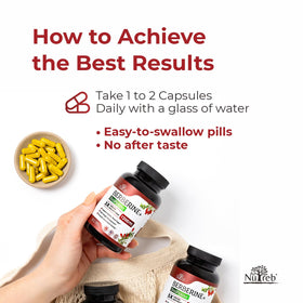 Nutreb Complément Alimentaire Berbérine 1200mg 60 Capsules Végétales avec BioPerine