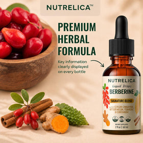 NUTRELICA Complexe de Berbérine 1200mg bouteille et boîte