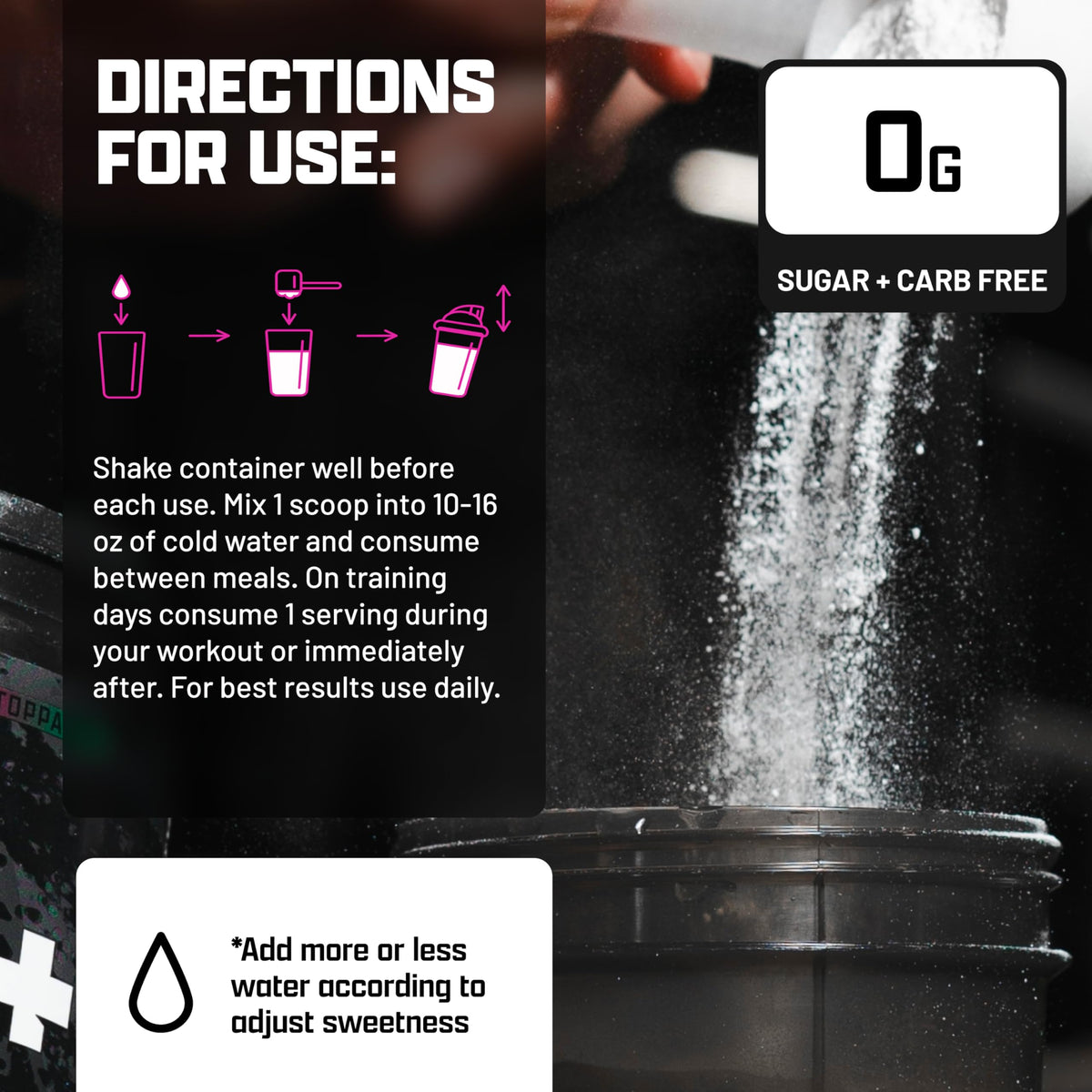 Nutrex EAA Hydration 30 portions sur une table d'entraînement