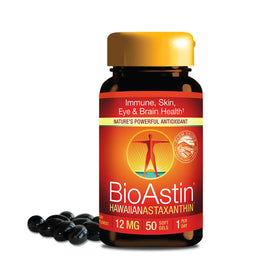 Nutrex Hawaii BioAstin Astaxanthin 12mg 50 gélules, vue de face
