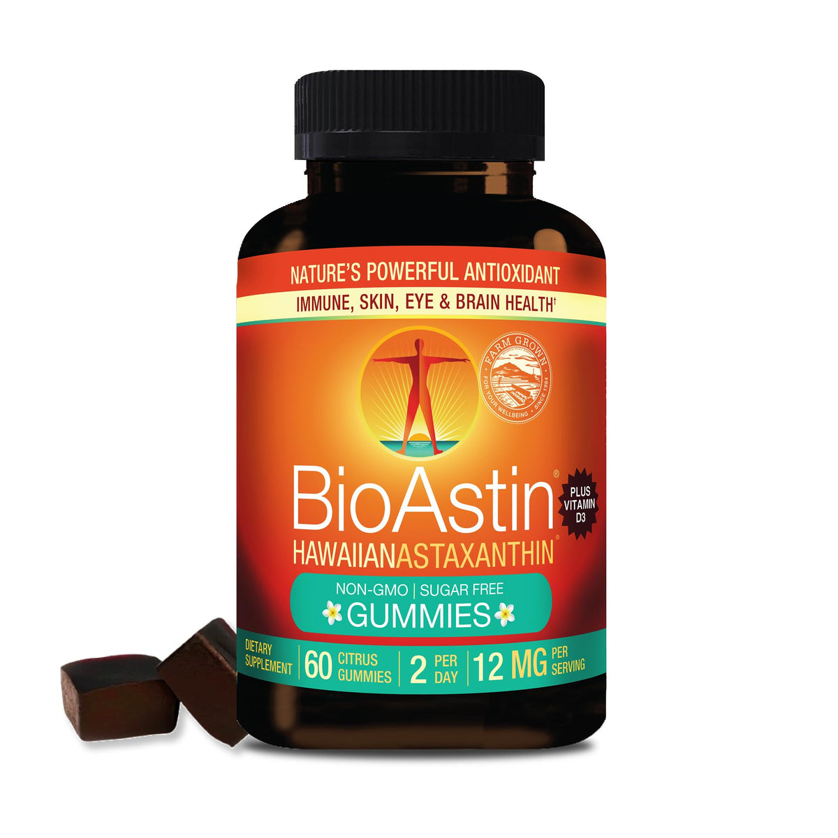 Nutrex Hawaii BioAstin Astaxanthin 12mg 60 Gummies - vue de face