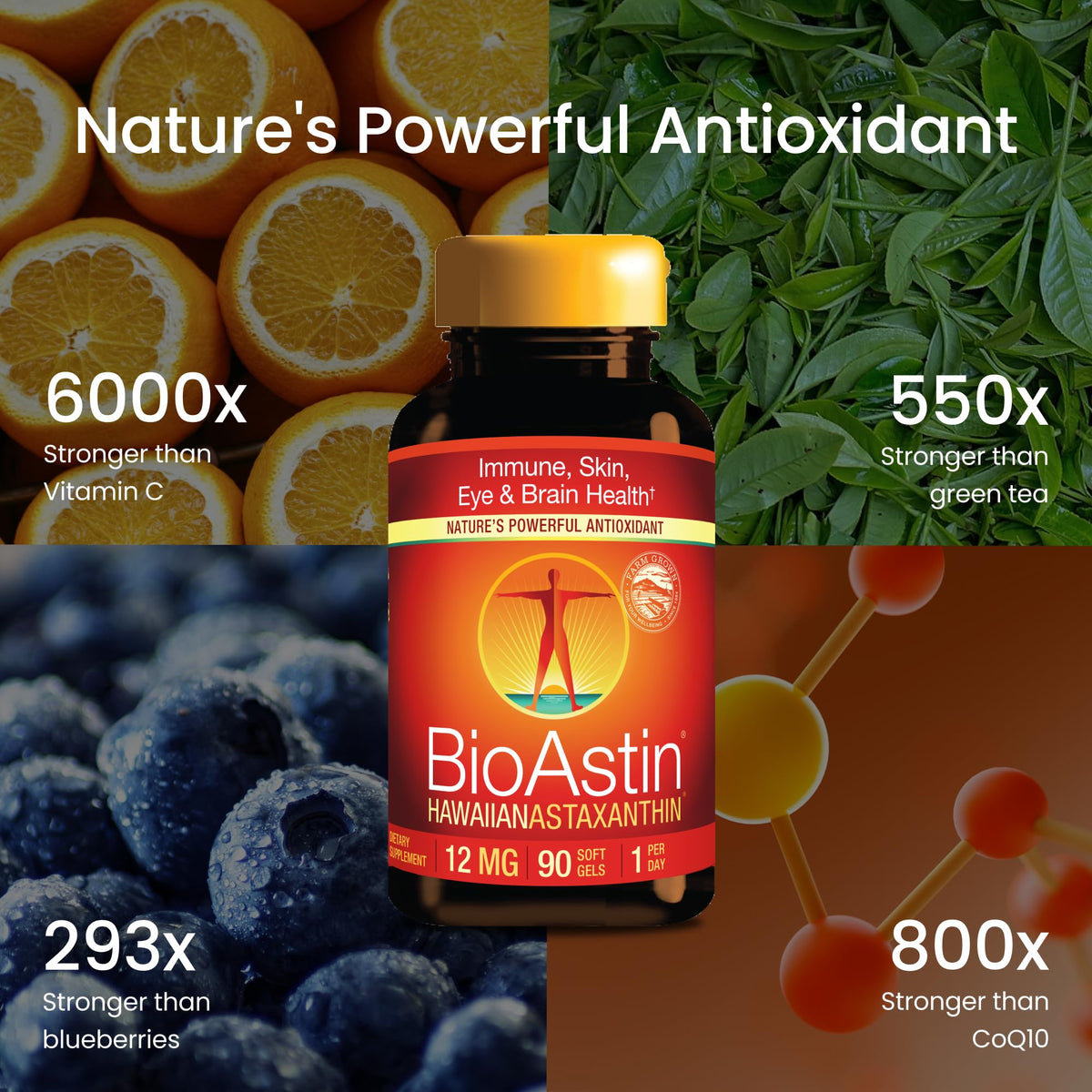 Nutrex Hawaii BioAstin Astaxanthine 12mg, gélule souple ouverte