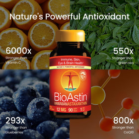 Nutrex Hawaii BioAstin Astaxanthine 12mg, gélule souple ouverte