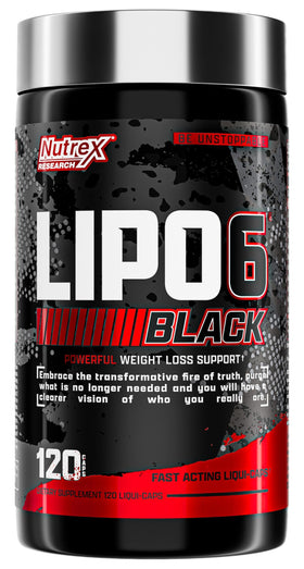 Nutrex Lipo-6 Black 120 capsules vue de face