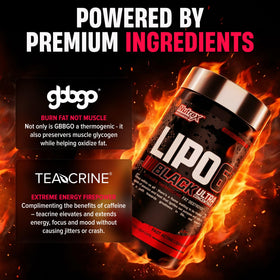 Nutrex Lipo-6 Black avec un verre d'eau
