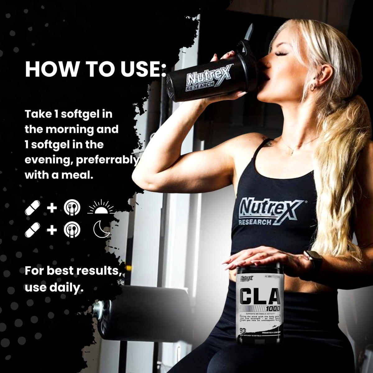 Nutrex Research CLA 1000 mg gélules en milieu naturel