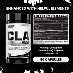 Nutrex Research CLA 1000 mg gélules vue de côté