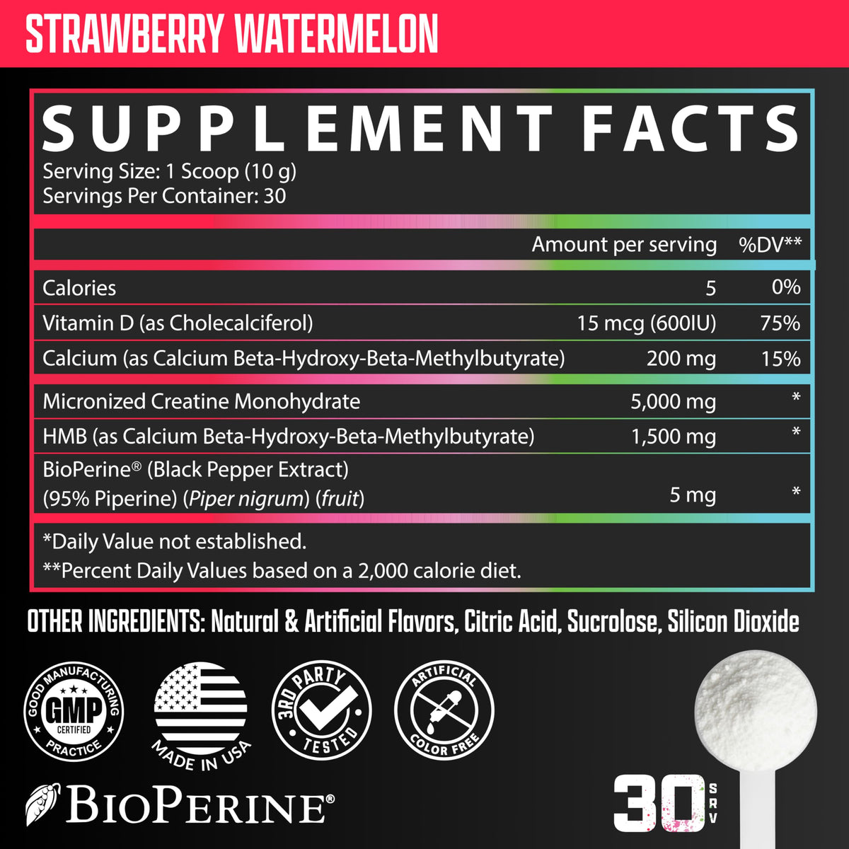 Nutrex Research Creatine HMB Poudre 390g - contenant ouvert