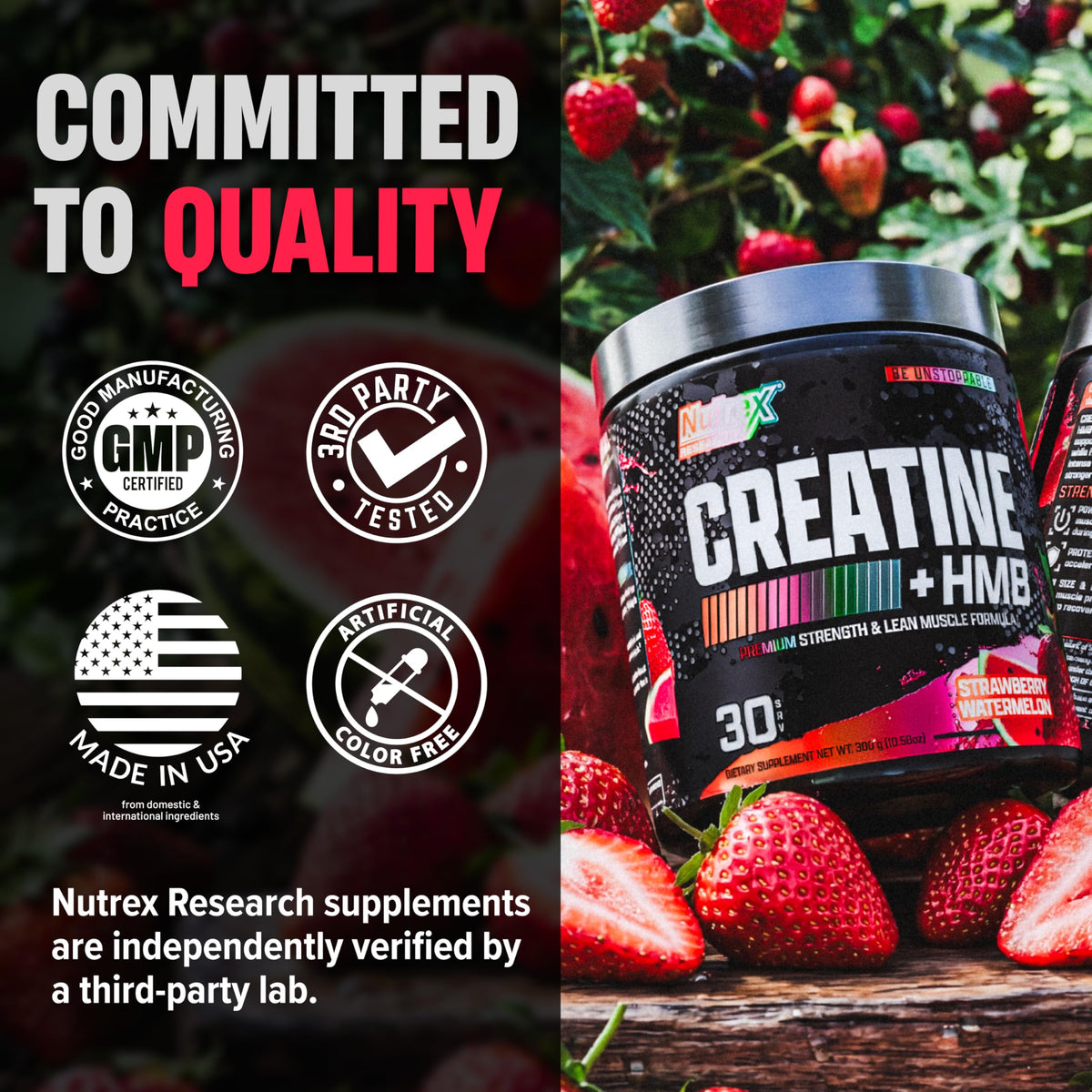 Nutrex Research Creatine HMB Poudre 390g - informations nutritionnelles