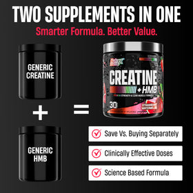 Nutrex Research Creatine HMB Poudre 390g - vue de côté