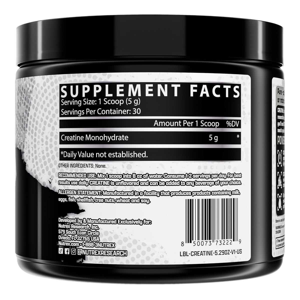 Nutrex Research créatine monohydrate avec d'autres compléments alimentaires