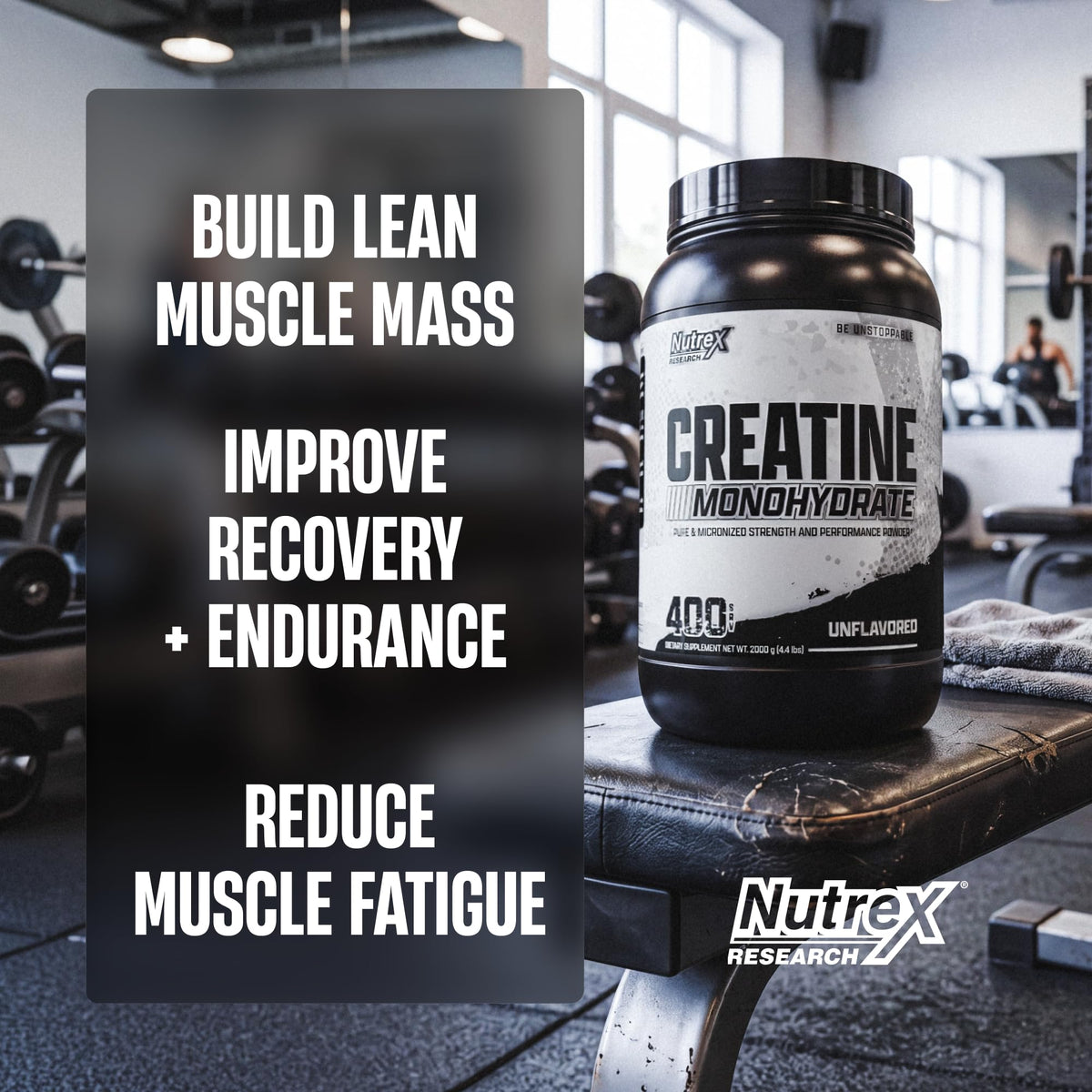 Nutrex Research Créatine Monohydrate Poudre 400 Servings arrière