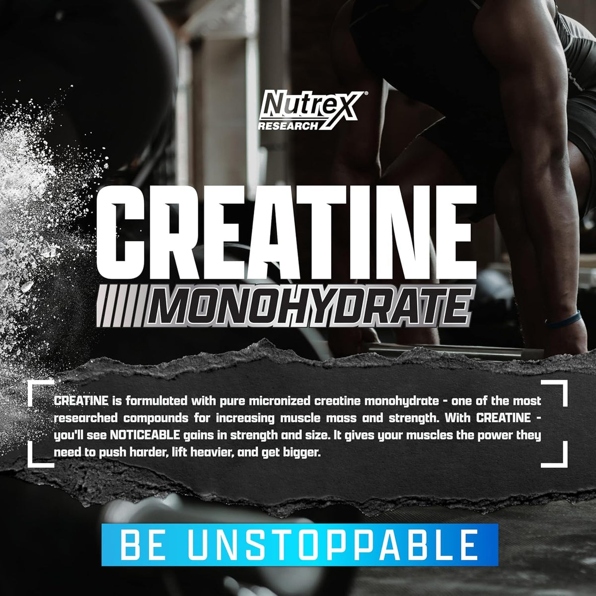 Nutrex Research Créatine Monohydrate Poudre 490g avec d'autres compléments