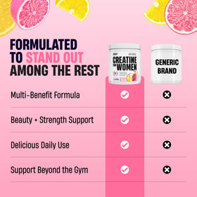 Nutrex Research Créatine pour Femmes 5g Pêche Mangue avec cuillère dosette