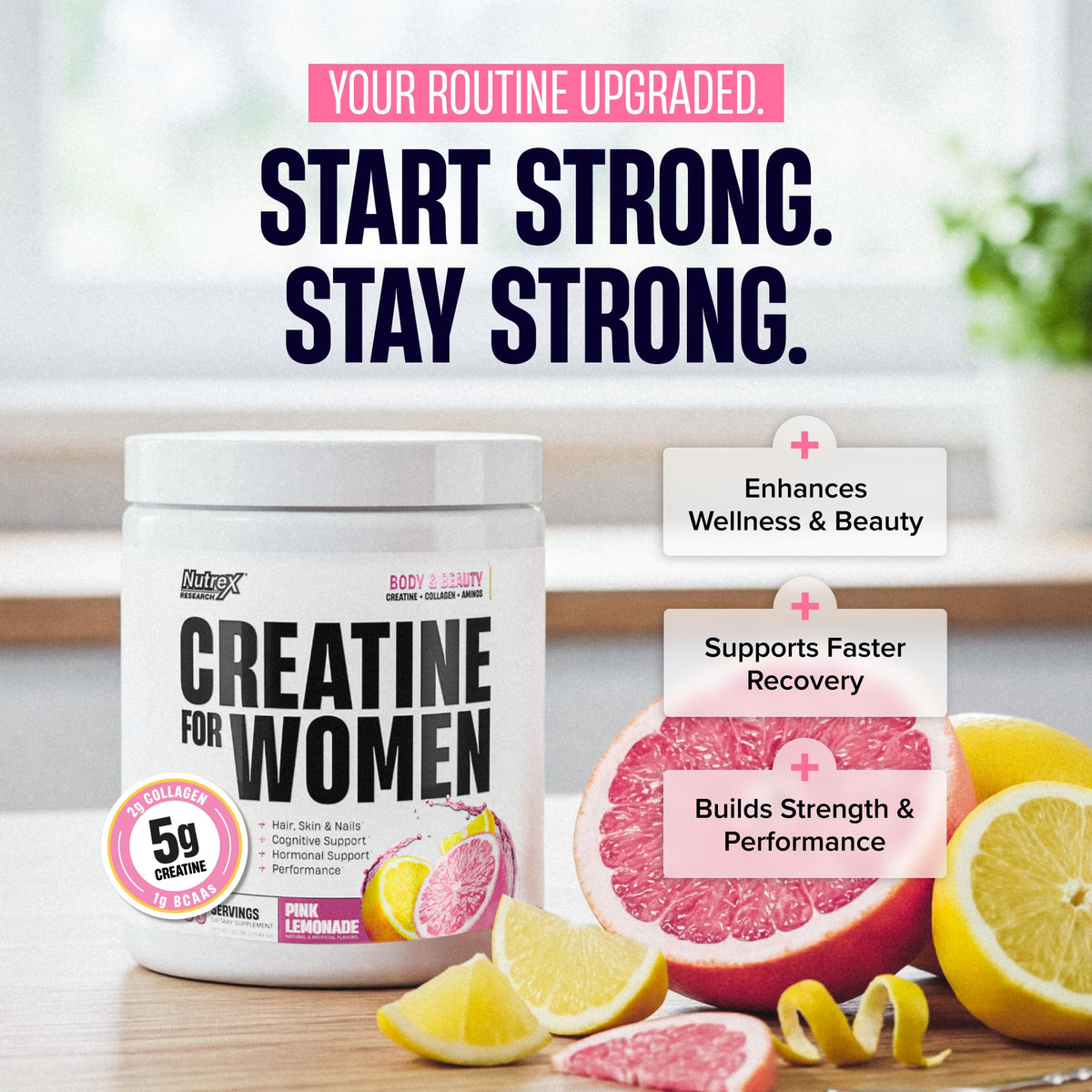 Nutrex Research Créatine pour Femmes 5g Pêche Mangue emballage