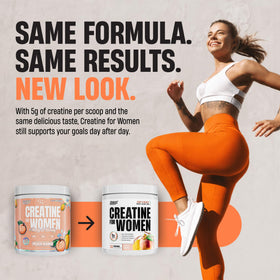 Nutrex Research Créatine pour Femmes Pêche Mangue 390g en préparation de shake
