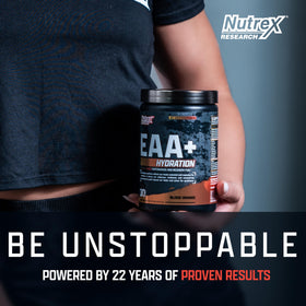 Nutrex Research EAA Hydration avec accessoires de fitness