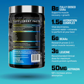 Nutrex Research EAA Hydration emballage et mesure de poudre