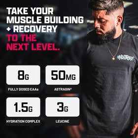 Nutrex Research EAA Hydration Poudre 510g avec une cuillère doseuse