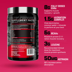 Nutrex Research EAA Hydration Poudre 510g étiquette détaillée