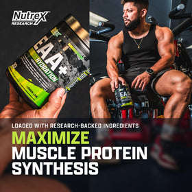 Nutrex Research EAA Hydration poudre dans un verre