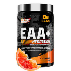 Nutrex Research EAA Hydration poudre de couleur orange sanguine vue de face