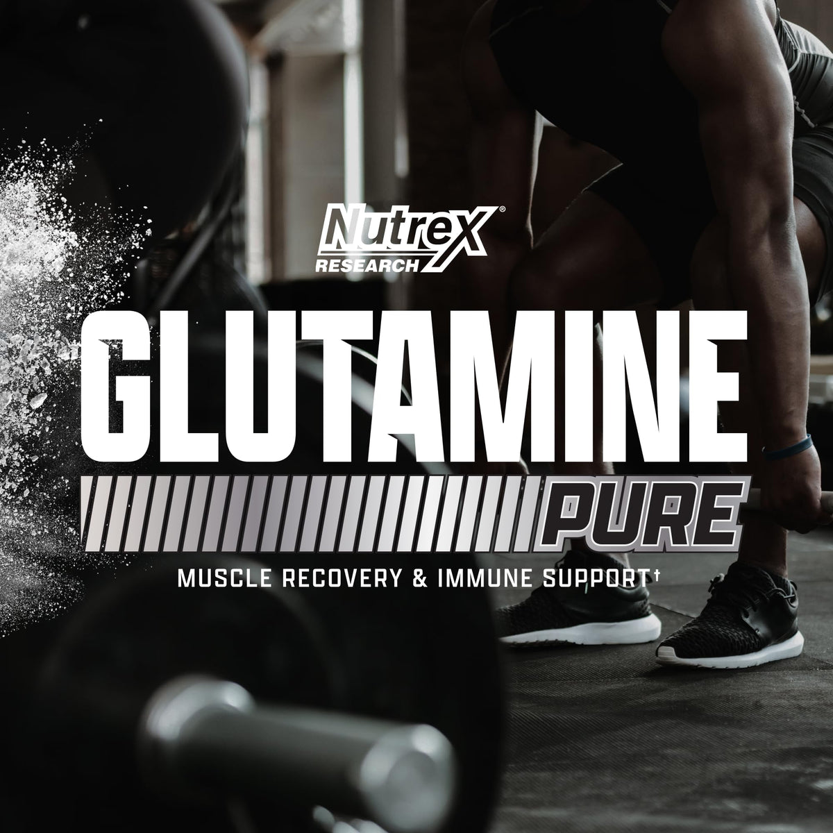 Nutrex Research L-Glutamine Poudre 200 Servings en utilisation