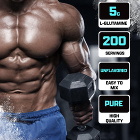 Nutrex Research L-Glutamine Poudre 200 Servings étiquette