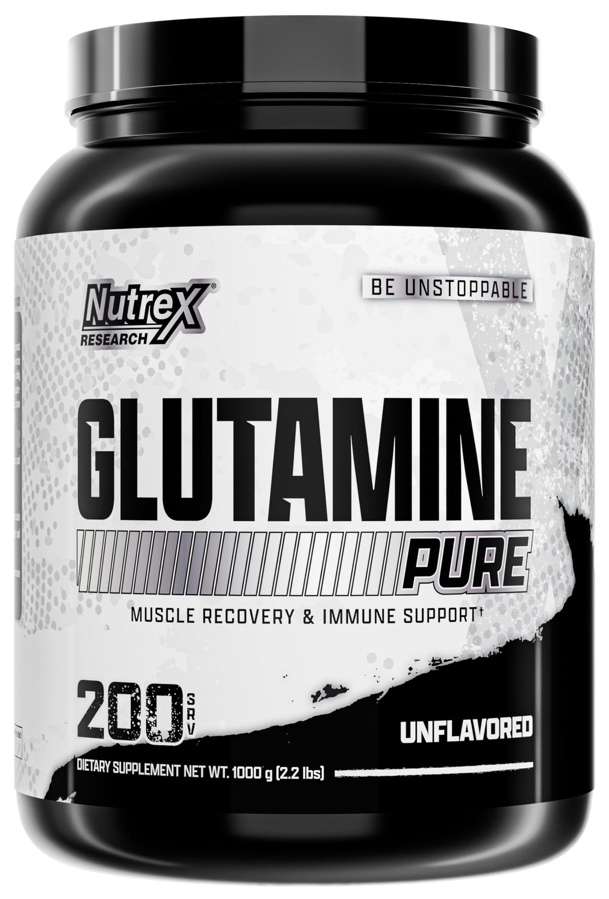 Nutrex Research L-Glutamine Poudre 200 Servings vue de face