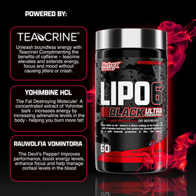 Nutrex Research Lipo-6 Black Ultra Concentrate gélules avec étiquette