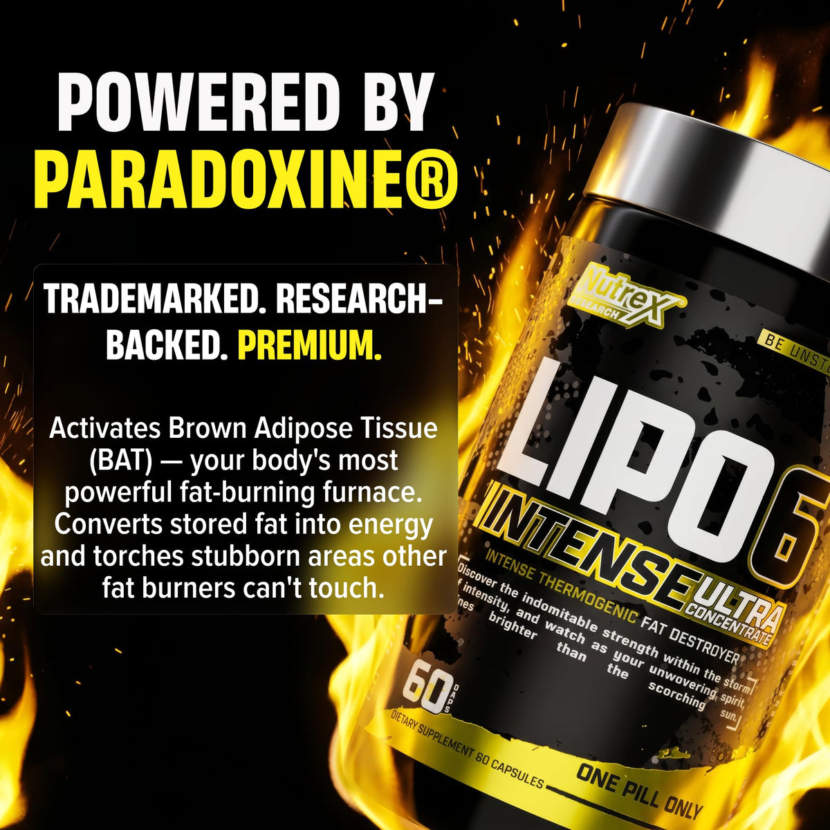 Nutrex Research Lipo6 Black Intense étiquette de produit