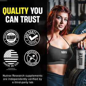 Nutrex Research Lipo6 Black Intense gélules avec des accessoires de fitness